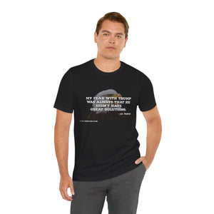 JD Vance No Solutions Quote Unisex Jersey Short Sleeve Tee