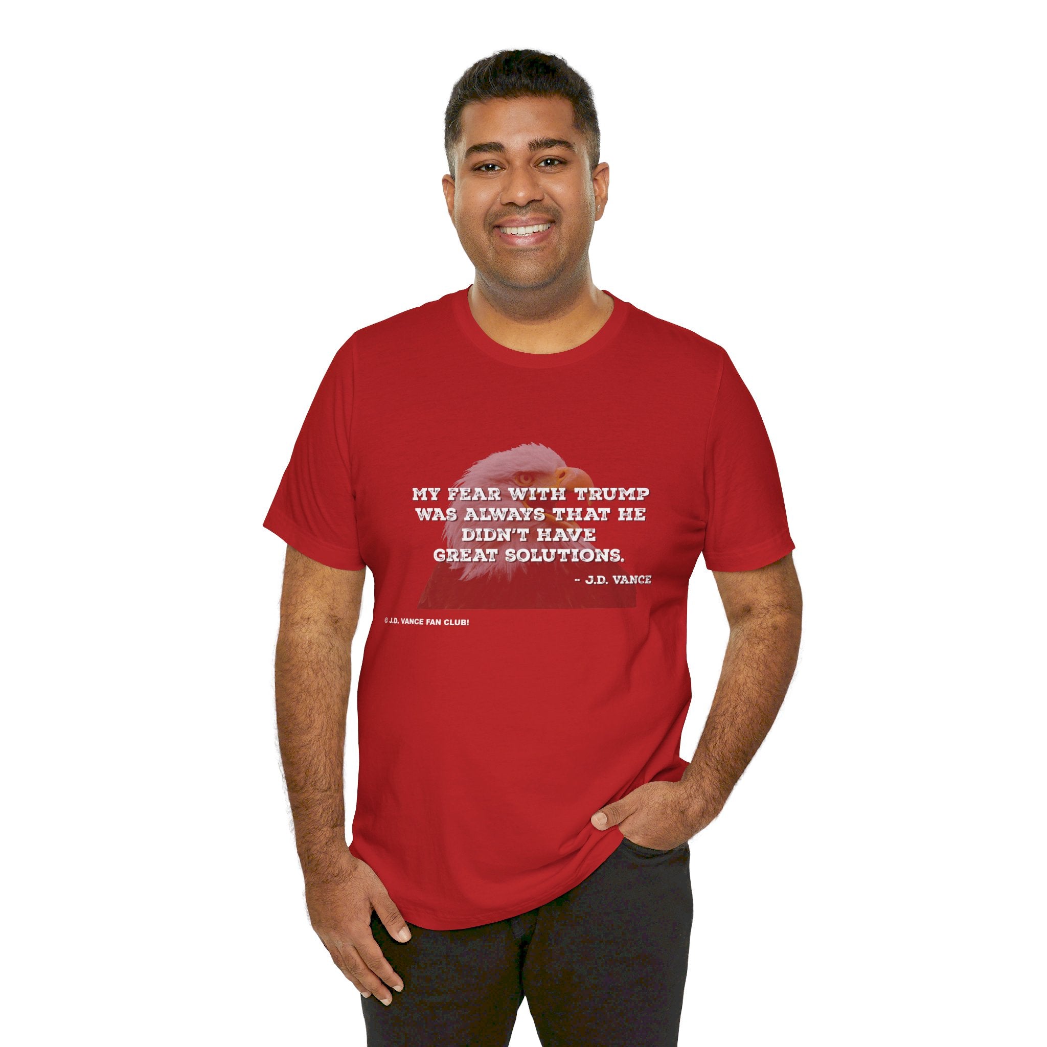 JD Vance No Solutions Quote Unisex Jersey Short Sleeve Tee