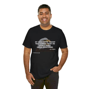 JD Vance No Solutions Quote Unisex Jersey Short Sleeve Tee