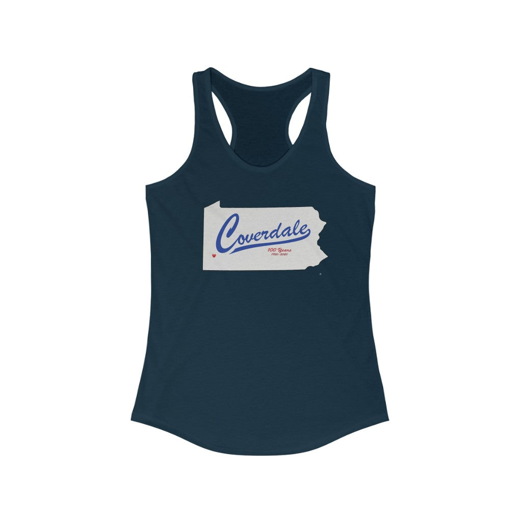Coverdale State Map Women's Racerback Tank