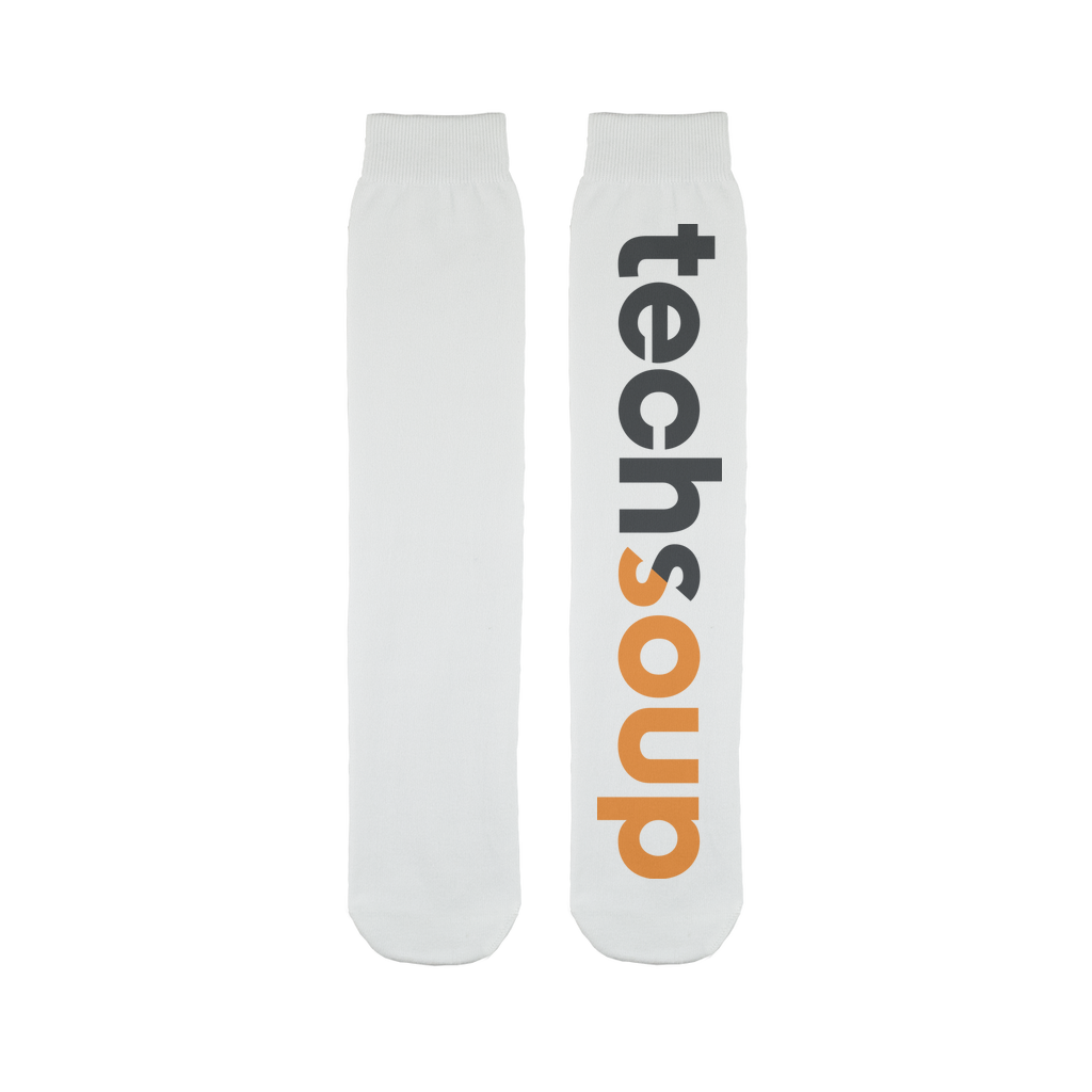 TechSoupBlack Sublimation Tube Sock