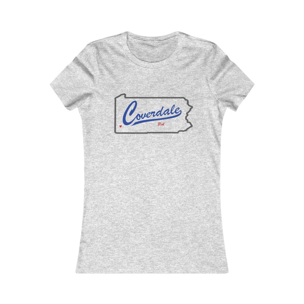 Coverdale State Map Women's Favorite Tee